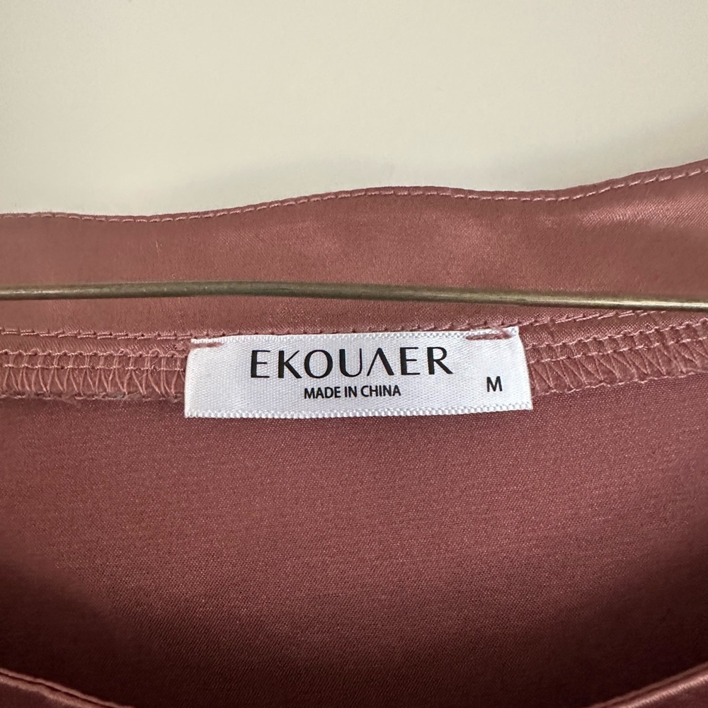 Women's Brown Satin Top - Picture 3 of 3